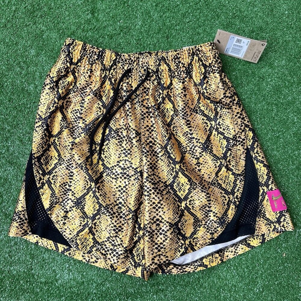 Nike Baskteball Shorts Size XS Womens Dri Fit Rebel Fly Yellow Black Loose Fit
